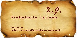 Kratochvila Julianna névjegykártya