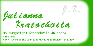 julianna kratochvila business card